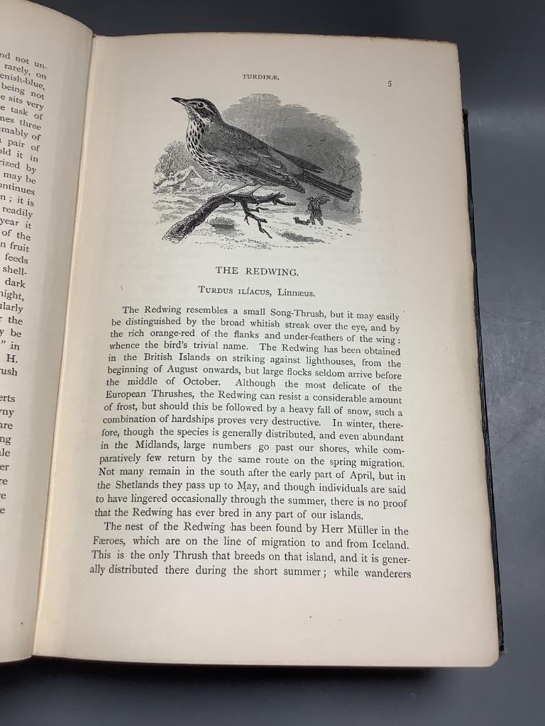 Saunders, Howard – An Illustrated Manual of British Birds, 2nd edition, revised and enlarged, wood-engraved illus.